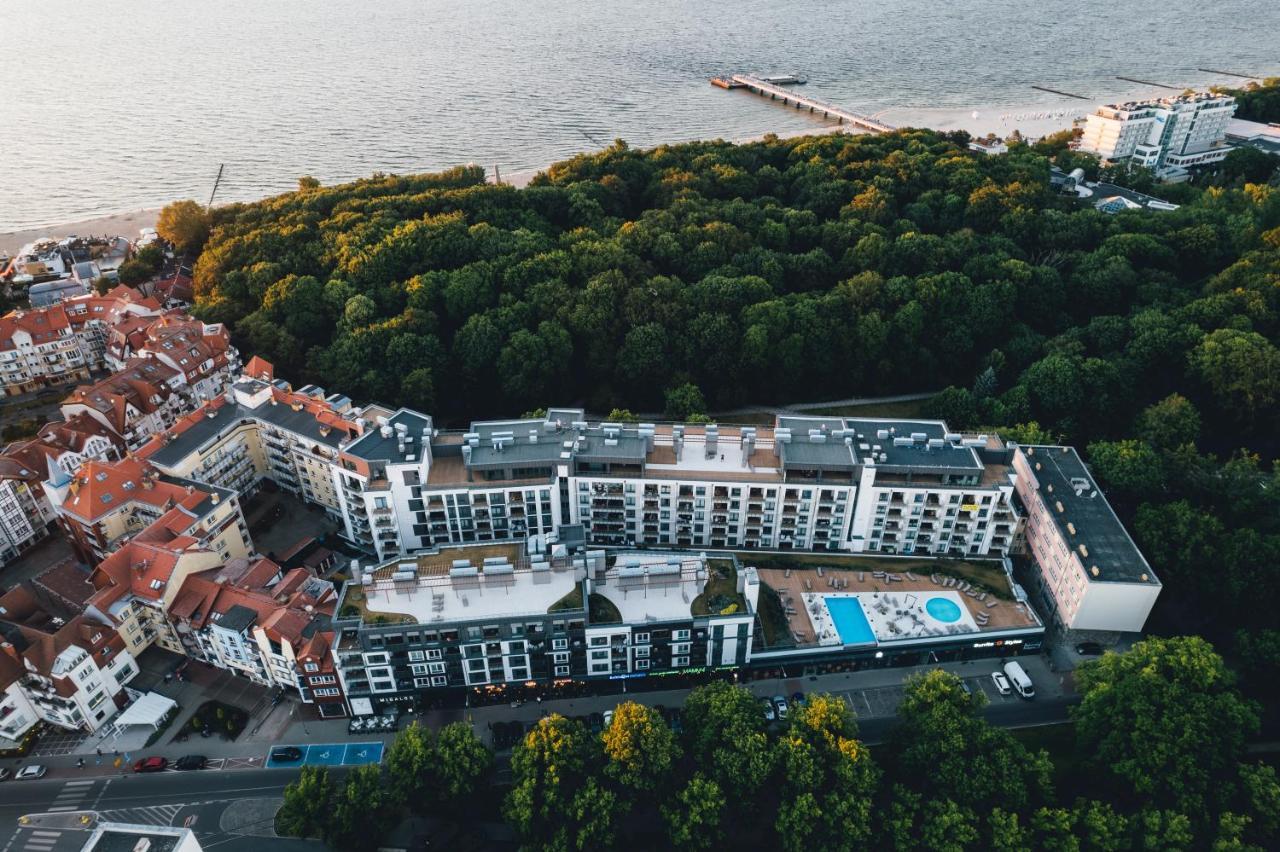 Nadmorskie Tarasy Pink&Blue Z Prywatnym Tarasem Basen Kryty&Zewnetrzny Infinity Silownia Sala Zabaw Kolobrzeg Exterior photo